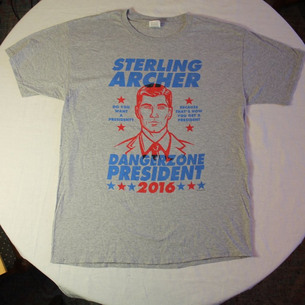 Archer election  shirt large grey